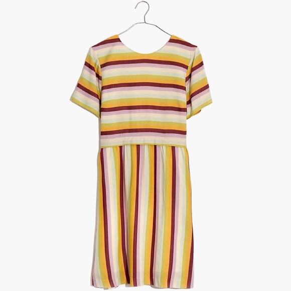 MADEWELL Striped Scoop-Back Dress - Picture 11 of 12